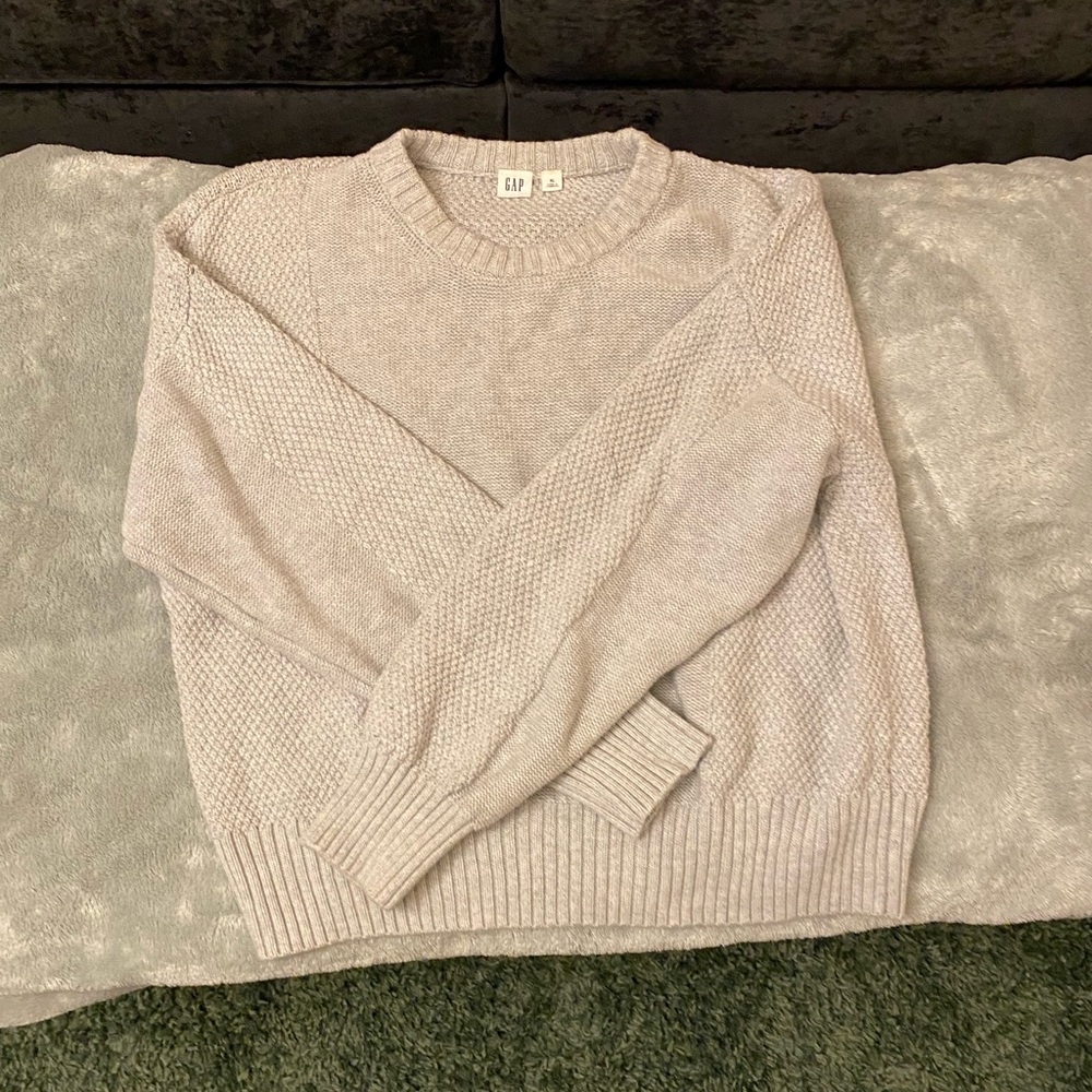 Gap light grey crop sweater -XL